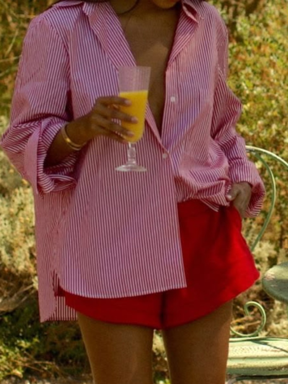 Red and white button down - Picture 6 of 6
